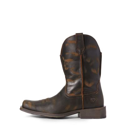 Ariat Western: Rambler Ultra Botas Western Hombre - Marrones Oscuro (GSEQL3516)